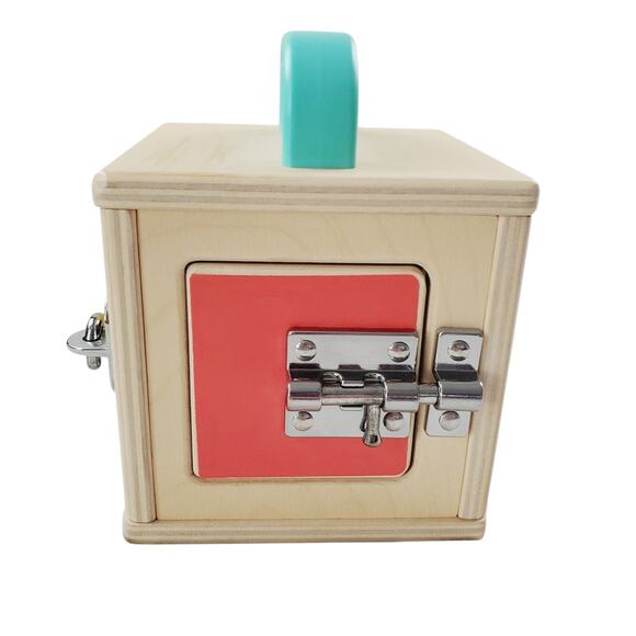 LOVEVERY Wooden Lockbox Toddler Learning Toy from The Realist Play Kit Puzzle - Picture 3 of 11